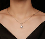 Celestial Sparkle 1ct Moissanite Sterling Silver Star Pendant Necklace Necklaces