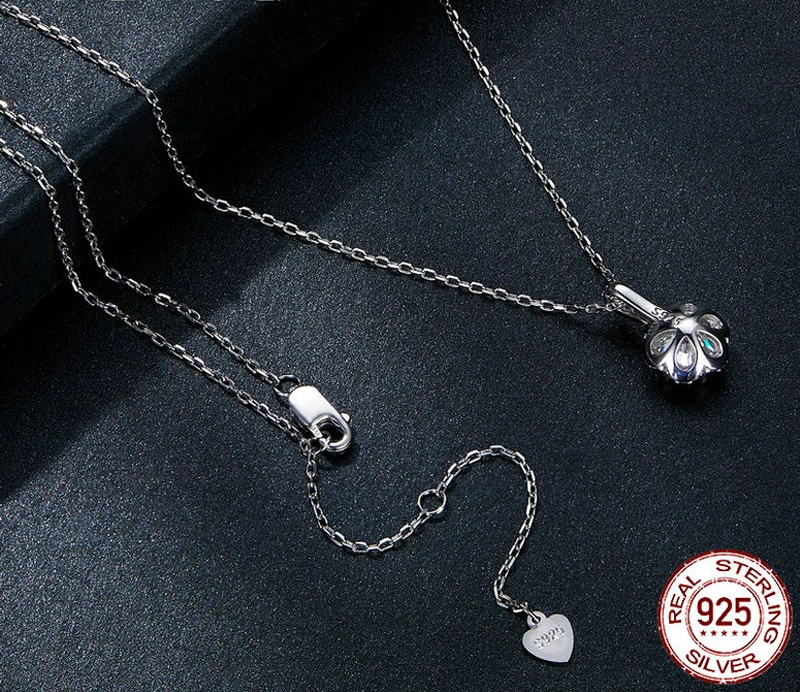 Petal Perfection 1ct Moissanite Sterling Silver Pendant Necklace - Necklaces