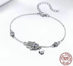 Protective Sterling Silver Lobster Clasp Blue Evil Eye Charm Bracelet Bracelets