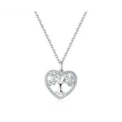 Heart of Nature Sterling Silver Tree Life Pendant Necklace - Necklaces