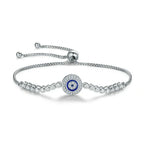Shimmering Evil Eye Sterling Silver Tennis Bracelet Bracelets
