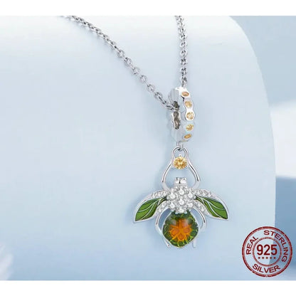 Buzzing with Charm: 925 Silver Lemon Bee Pendant for Bracelets & Bangles - Charms