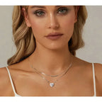 Capture Her Heart With Dazzling Brilliance: 1Ct Moissanite Necklace Necklaces
