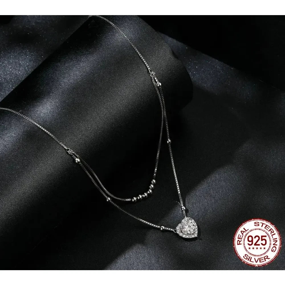 Capture Her Heart with Dazzling Brilliance: 1CT Moissanite Necklace - Necklaces