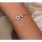 Chic 925 Sterling Silver Simple Ring Bracelet Fine Jewelry For Women Ideal Wedding Gift Bracelets