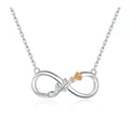 Delicate Rose: Sterling Silver Choker Necklace with Infinity Design Necklaces