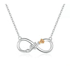 Delicate Rose: Sterling Silver Choker Necklace with Infinity Design Necklaces