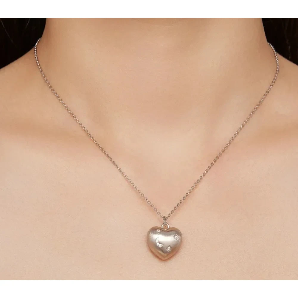 Engrave Your Love: Sterling Silver Heart Pendant Necklace with Birthstone - Engravable Necklaces