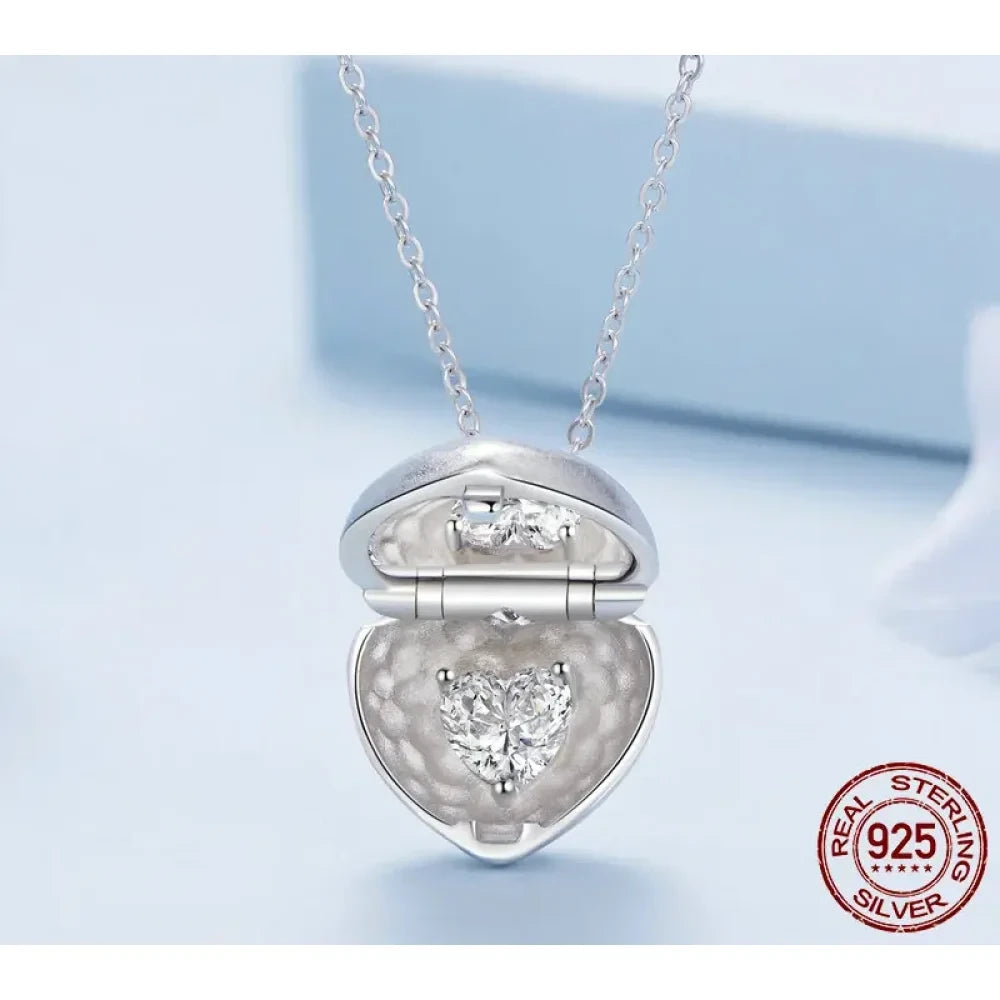 Engrave Your Love: Sterling Silver Heart Pendant Necklace with Birthstone - Engravable Necklaces