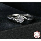 Ignite Love’s Passion: Heart Shaped Moissanite Solitaire Engagement Ring Rings