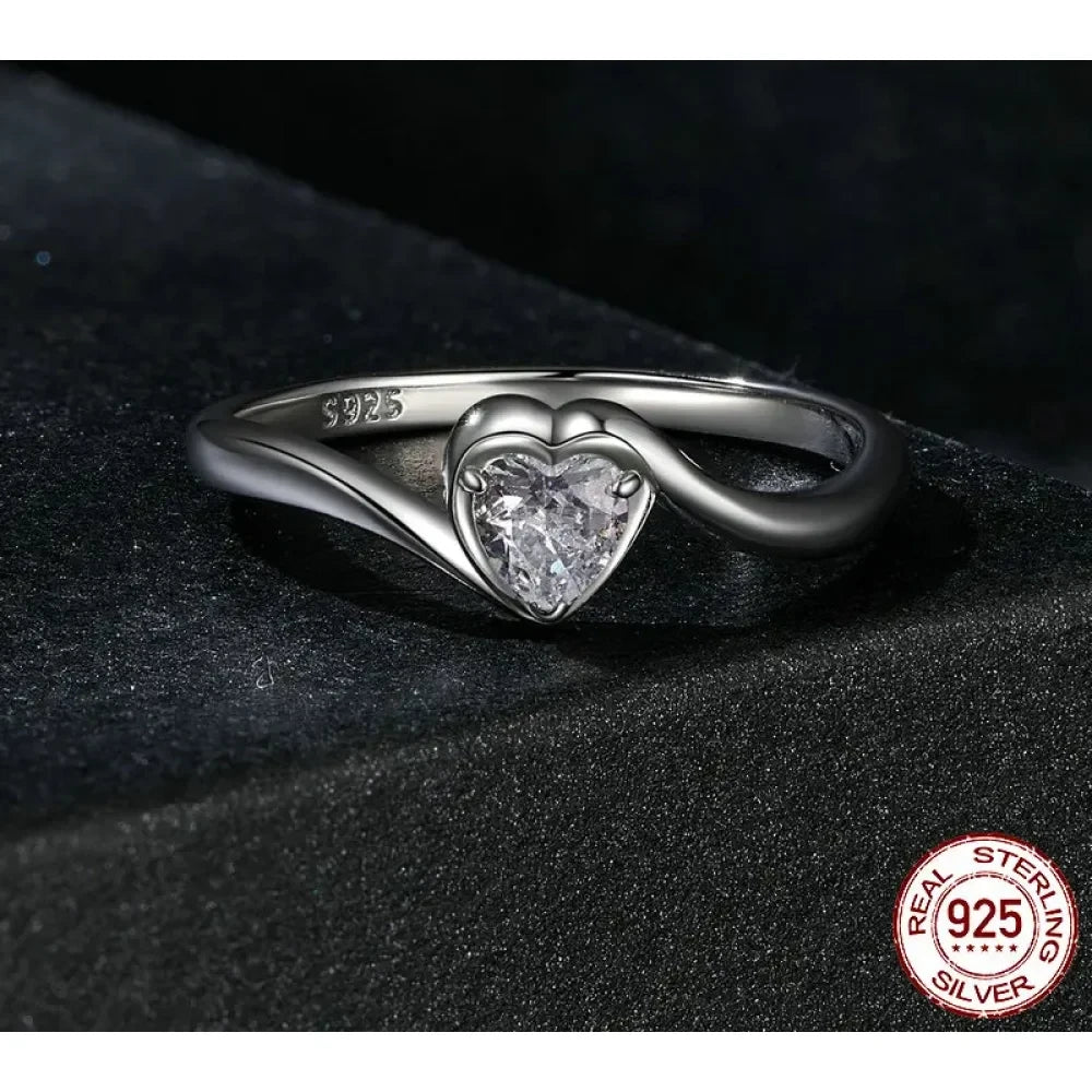 Ignite Love’s Passion: Heart-Shaped Moissanite Solitaire Engagement Ring - Rings