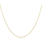 Authentic Gold Color 925 Sterling Silver Basic Cable Chain Necklace Sca016 Plated / 40Cm Necklaces