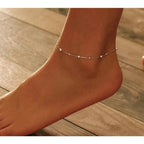 Minimalist Round Beads Anklet Sterling Silver Chain Bracelet For Leg Female Foot Jewelry Women Sct005 Anklets