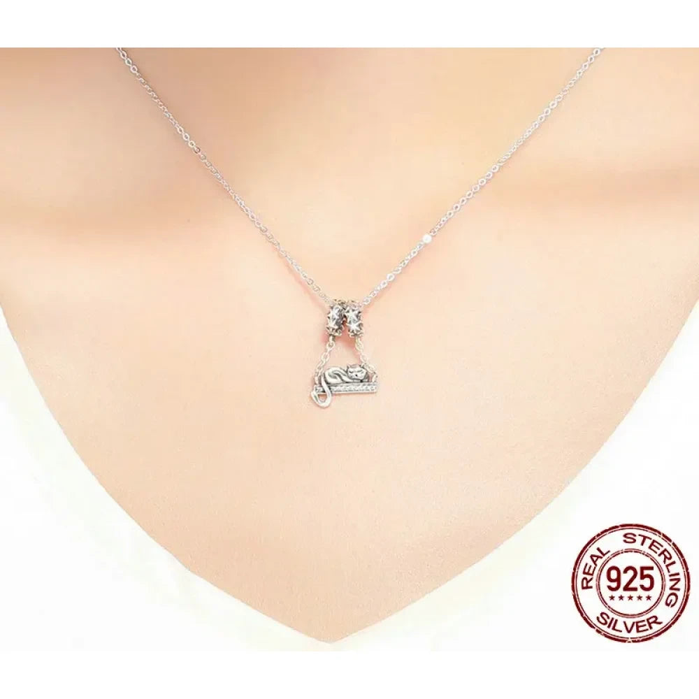 Purrfectly Celestial: Adorable Cat Star Charm (925 Silver) - Charms