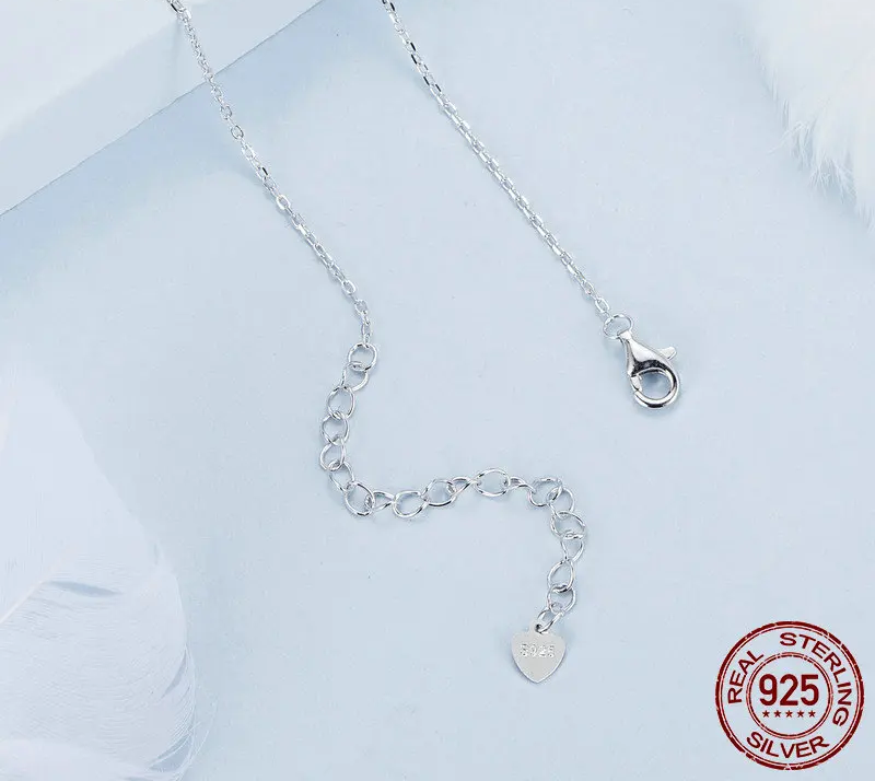 Romantic Elegance: Zircon White Gold Plated Rose Butterfly Sterling Silver Necklace - Necklaces