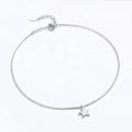 Simple Star Silver Anklet | 925 Sterling Bracelet For Women | Fashion Foot Jewelry Sct009 Anklets