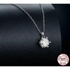 Stunning 1 Carat Moissanite Pendant Necklace | 925 Sterling Silver | Wedding & Bridal Fine Jewelry Necklaces