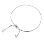 Stylish 925 Sterling Silver Adjustable Snake Charm Anklet Sct016 Anklets