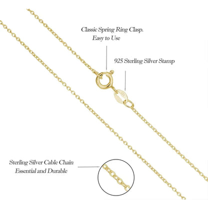 Timeless Elegance: 925 Sterling Silver Adjustable Necklace Chain for Women - Necklaces