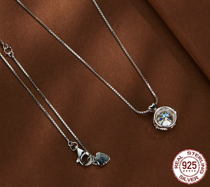 Timeless Elegance: 1.0 Carat Moissanite Sterling Silver Little Heart Chain Pendant Necklace - Necklaces
