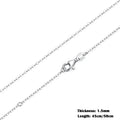 Timeless Elegance: 925 Sterling Silver Adjustable Necklace Chain For Women Platinum Plated / 45Cm Necklaces
