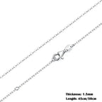 Timeless Elegance: 925 Sterling Silver Adjustable Necklace Chain For Women Platinum Plated / 45Cm Necklaces
